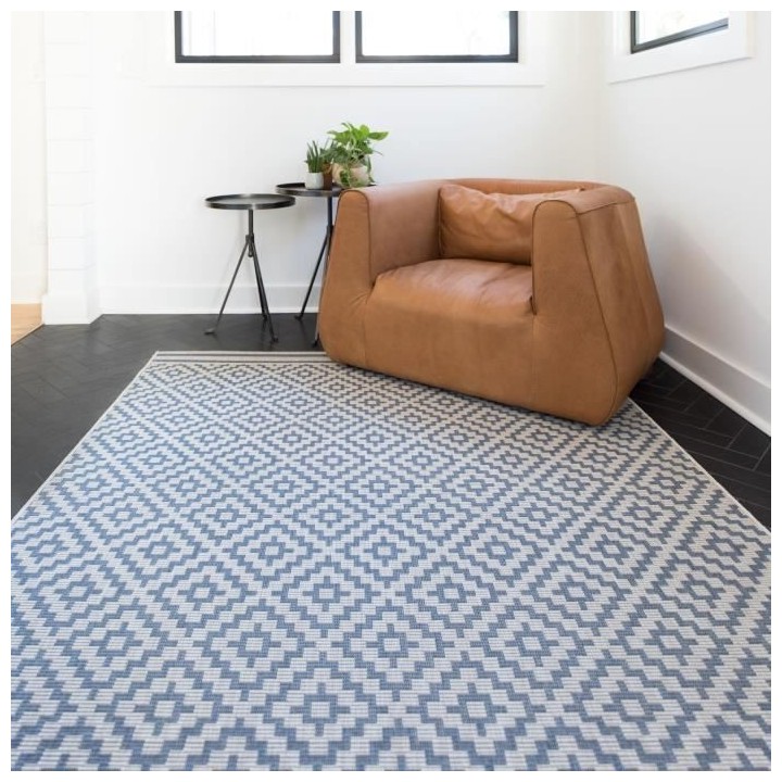 Tapis - Bleu - Synthétique - 120 x 170 cm - Intérieur/extérieur - B