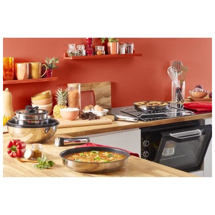 TEFAL L9733502 INGENIO PREFERENCE Sauteuse 24 cm, inox, antiadhésif,