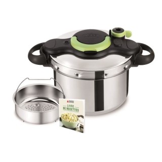 TEFAL Cocotte-minute 6 L, Autocuiseur en acier inoxydable, Induction,