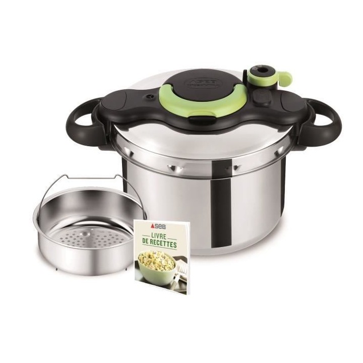 TEFAL Cocotte-minute 6 L, Autocuiseur en acier inoxydable, Induction,