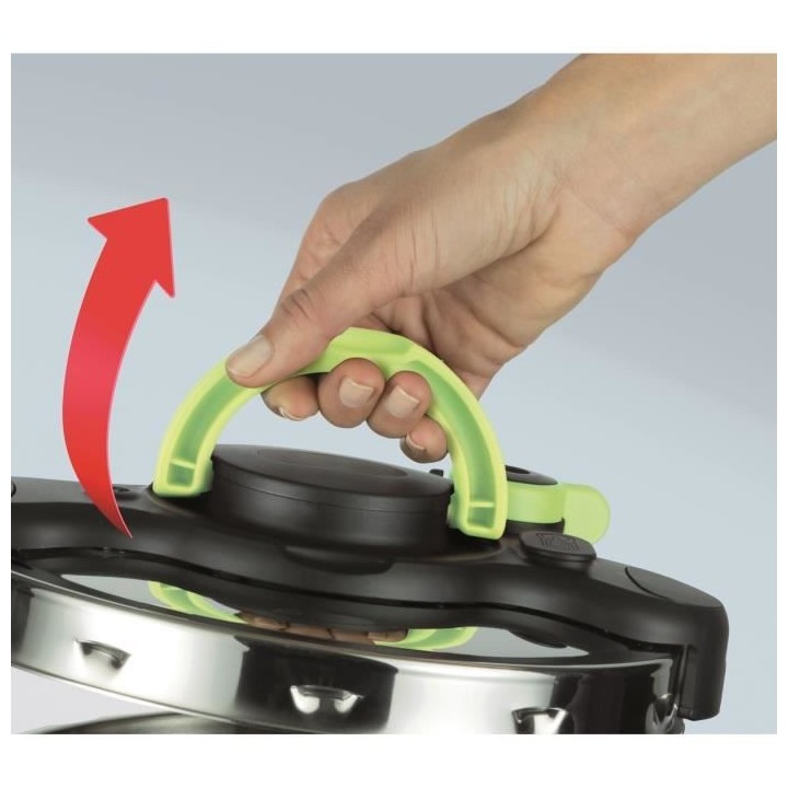 TEFAL Cocotte-minute 6 L, Autocuiseur en acier inoxydable, Induction,