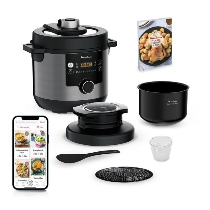 MOULINEX YY4903FB Turbo Cuisine&Fry Multicuiseur, Couvercle Turbo-Cris