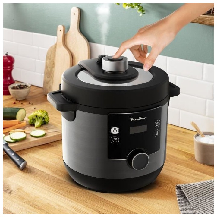 MOULINEX YY4903FB Turbo Cuisine&Fry Multicuiseur, Couvercle Turbo-Cris