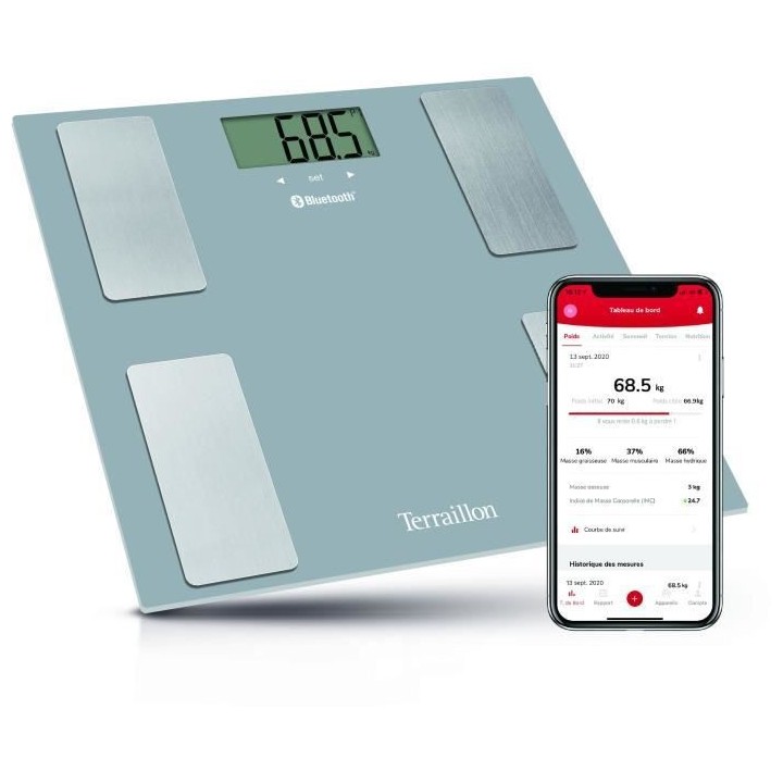 Pese personne connecté - TERRAILLON - SMART CONNECT - Gris