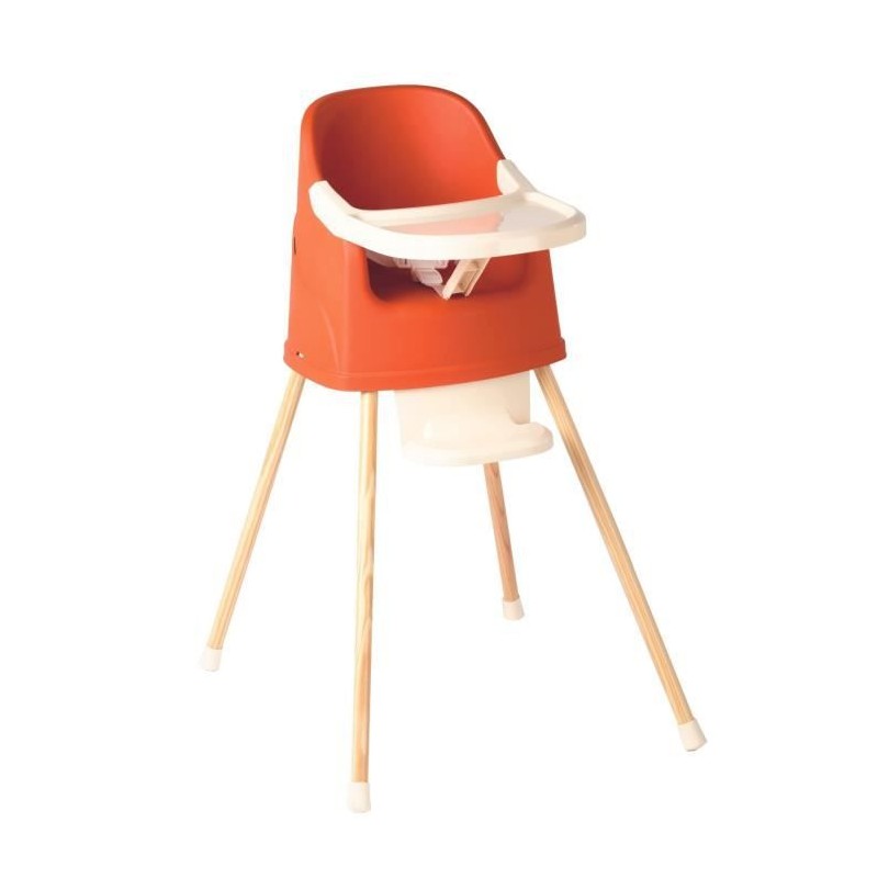 Chaise haute évolutive YOUPLA Thermobaby - Terracotta - Fabriquée en France