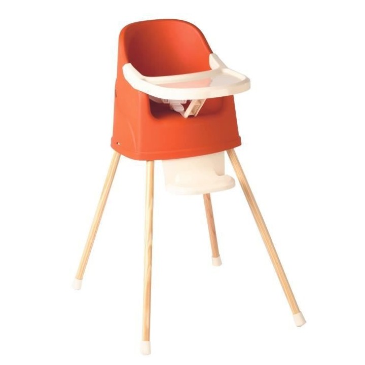 Chaise haute évolutive YOUPLA Thermobaby - Terracotta - Fabriquée en