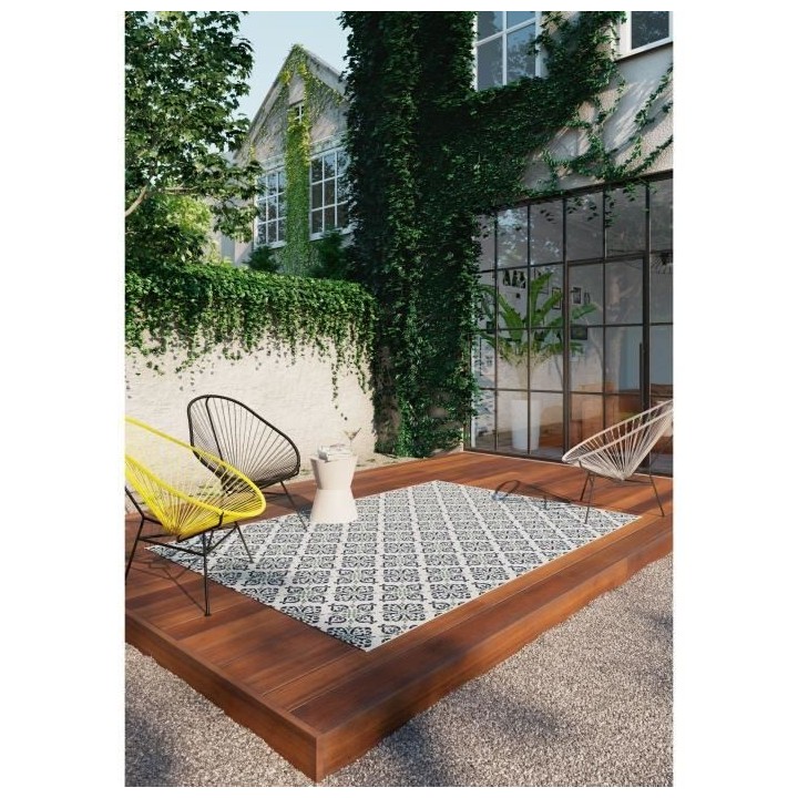 Tapis - Bleu - Synthétique - 120 x 170 cm - Intérieur/extérieur - B