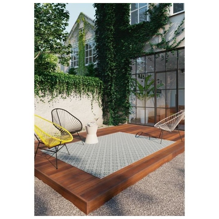 Tapis - Bleu - Synthétique - 120 x 170 cm - Intérieur/extérieur - B