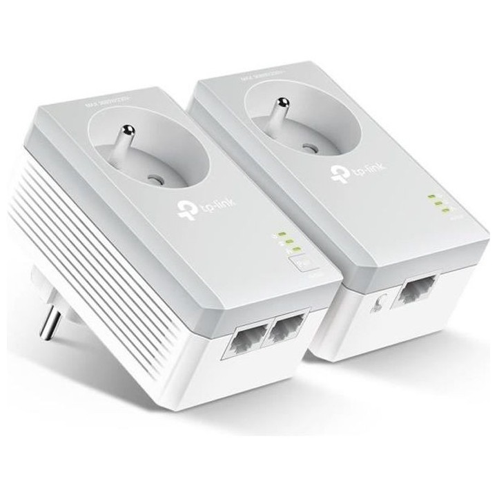 TP-Link TL-PA4025P KIT CPL 600 Mbps avec Prise Intégrée et Ports Eth