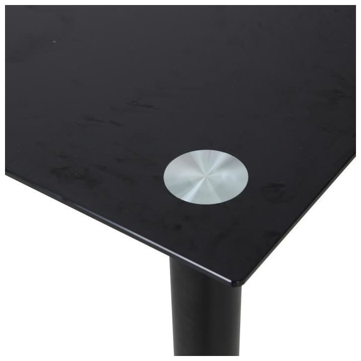 Ensemble Table a manger L 140 x P 80 cm + 6 chaises - Métal - Plateau