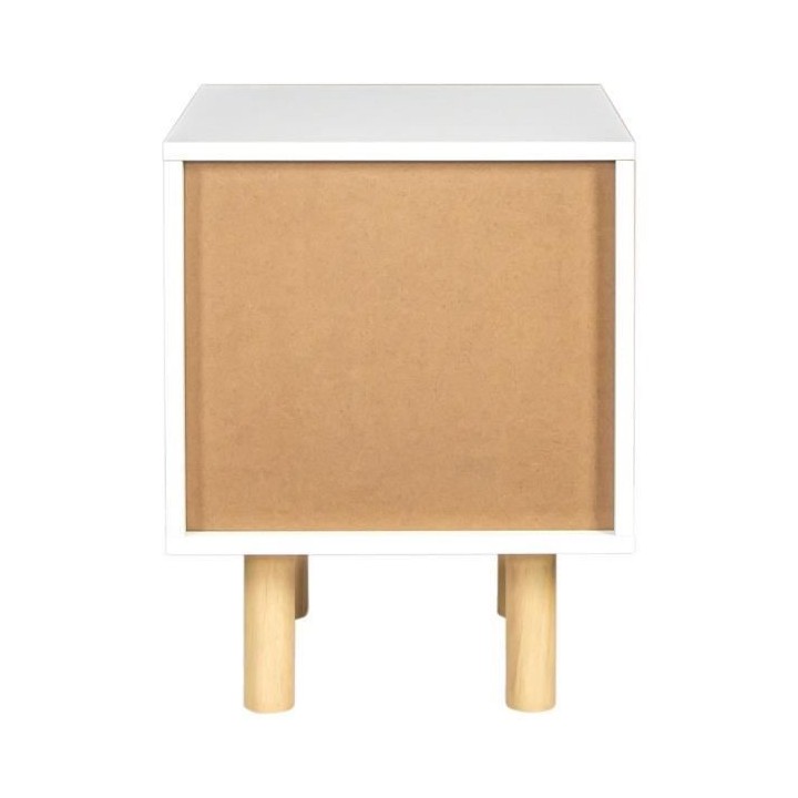 Table de chevets avec poignées - Pieds bois de pin blanc - LILA