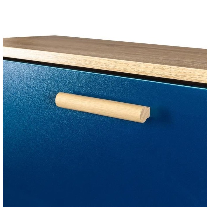 Meuble a chaussures - Pieds bois de pin bleu - LILA