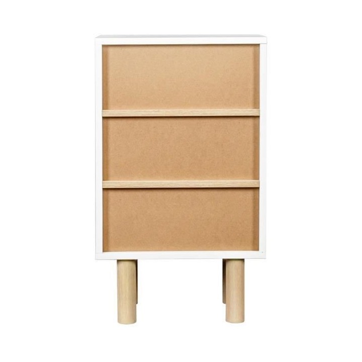 Rangement avec 2 portes - Pieds bois de pin blanc - LILA