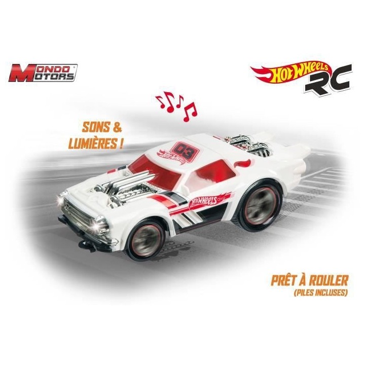 MONDO MOTORS - Véhicule radiocommandé - Sons et lumieres - Hot Wheel