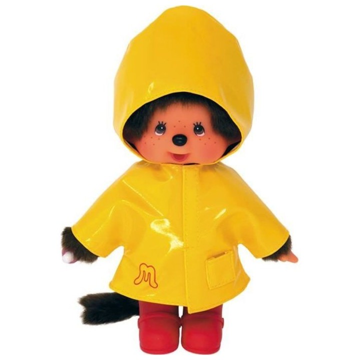 BANDAI Monchhichi - Ciré Iconique 20 cm - Jaune