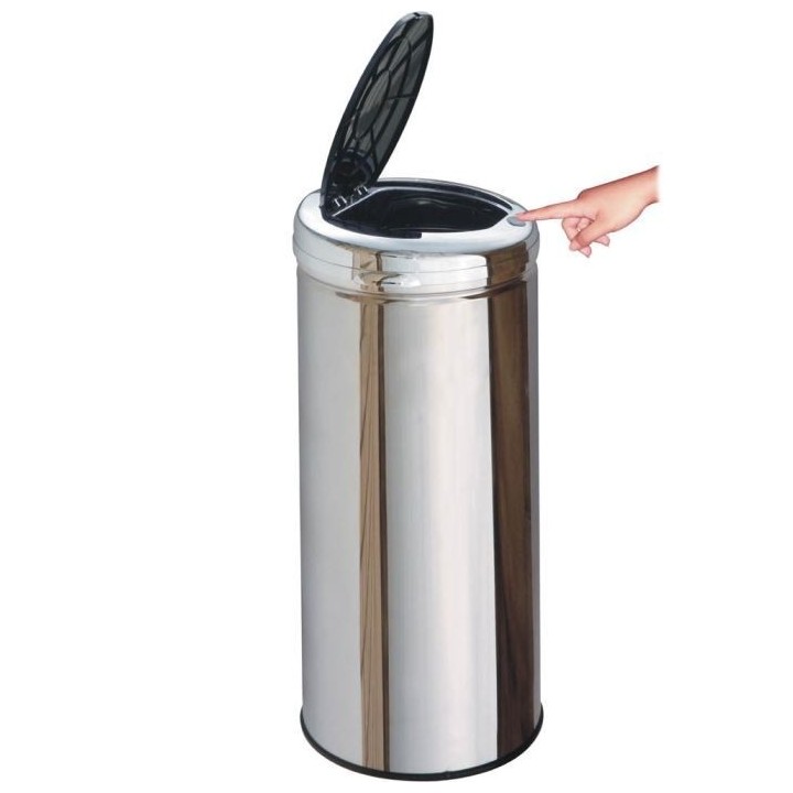 KITCHEN MOVE Poubelle 50L One Touch avec seau en acier inox