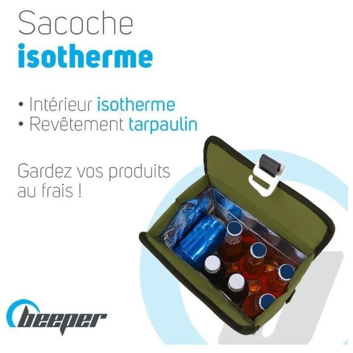 Sacoche trottinette et vélo isotherme - BEEPER - Noir