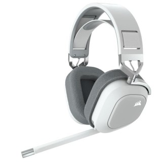Casque gaming - CORSAIR HS80 Wireless - Blanc - Microphone omnidirecti