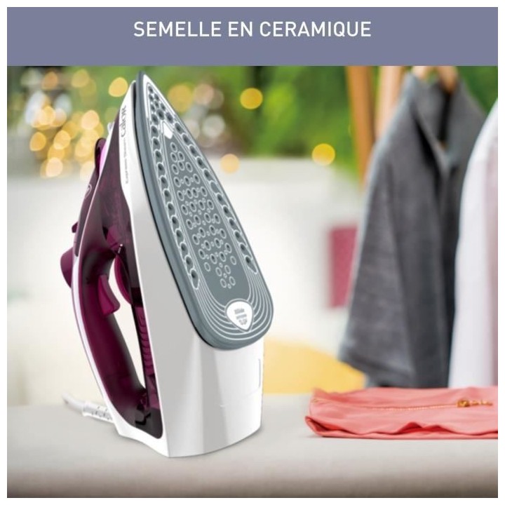 CALOR FV2835C0 Fer a repasser, Débit vapeur 35 g/min, Fonction pressi