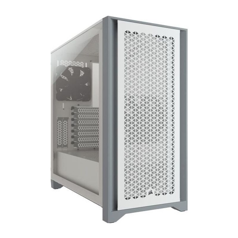 CORSAIR Boîtier PC 4000D Airflow - Moyen Tour - Verre trempé - Blanc (CC9011201WW)