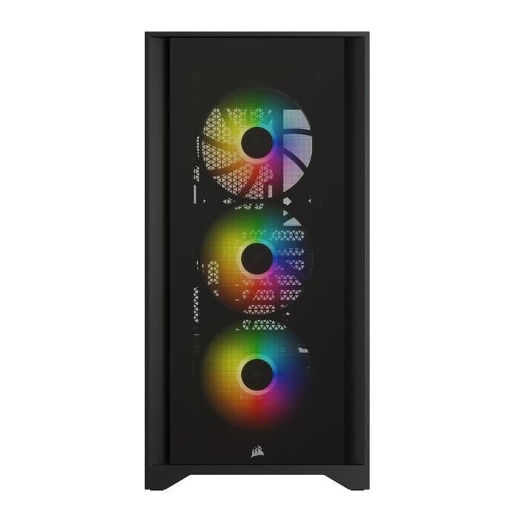 CORSAIR Boîtier PC iCUE 4000X RGB - Moyen Tour - Verre trempé - Noir