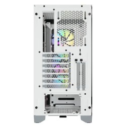 CORSAIR Boîtier PC iCUE 4000X RGB - Moyen Tour - Verre trempé - Blanc (CC9011205WW)