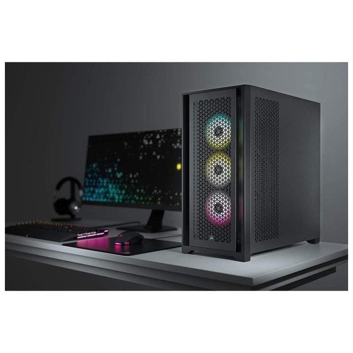 CORSAIR Boîtier PC 5000D Airflow - Verre Trempé Moyen-Tour ATX - Noi