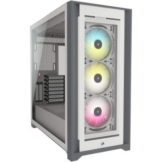 CORSAIR Boîtier PC iCUE 5000X RGB - Verre Trempé Moyen-Tour ATX - Bl