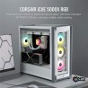 CORSAIR Boîtier PC iCUE 5000X RGB - Verre Trempé Moyen-Tour ATX - Blanc (CC-9011213-WW)