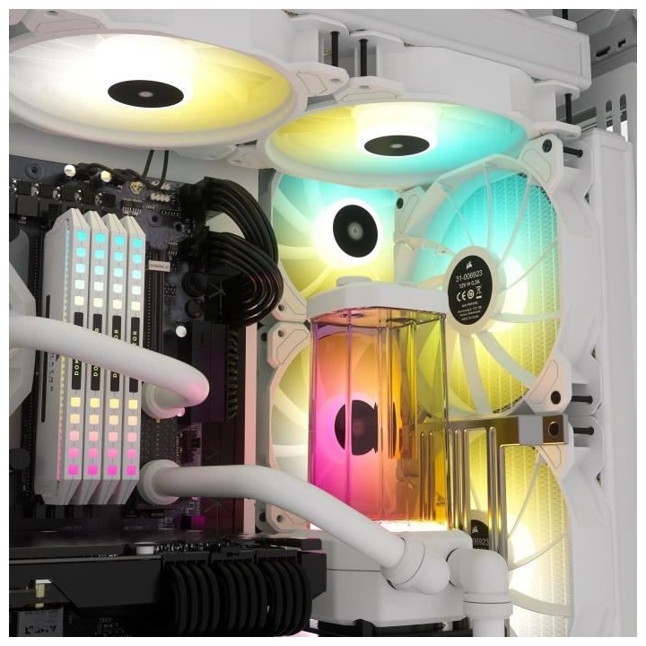 CORSAIR Boîtier PC iCUE 7000X RGB Verre Trempé - Blanc (CC-9011227-W