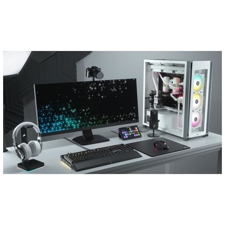 CORSAIR Boîtier PC iCUE 7000X RGB Verre Trempé - Blanc (CC-9011227-W