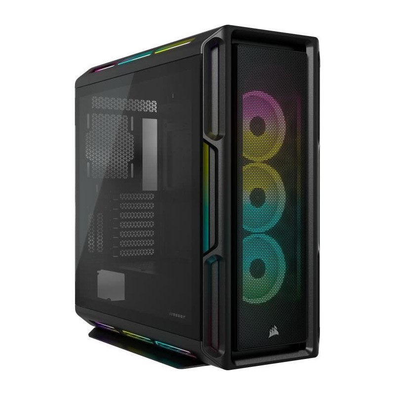 CORSAIR Boîtier PC iCUE 5000T RGB ATX moyen-tour - Noir (CC-9011230-WW)