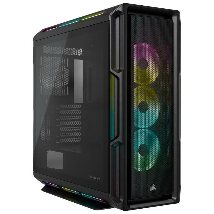 CORSAIR Boîtier PC iCUE 5000T RGB ATX moyen-tour - Noir (CC-9011230-W