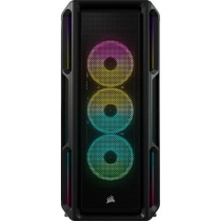 CORSAIR Boîtier PC iCUE 5000T RGB ATX moyen-tour - Noir (CC-9011230-WW)