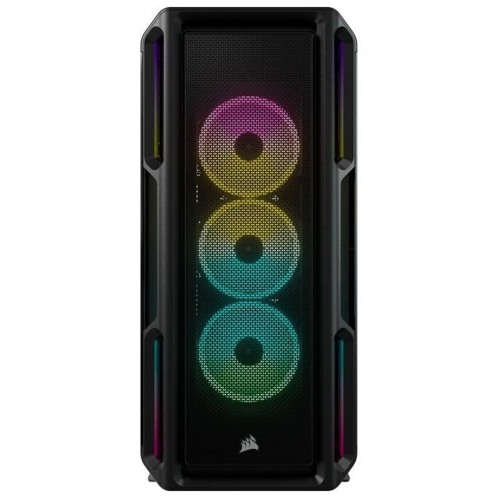 CORSAIR Boîtier PC iCUE 5000T RGB ATX moyen-tour - Noir (CC-9011230-W