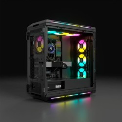 CORSAIR Boîtier PC iCUE 5000T RGB ATX moyen-tour - Noir (CC-9011230-WW)