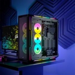 CORSAIR Boîtier PC iCUE 5000T RGB ATX moyen-tour - Noir (CC-9011230-WW)