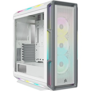 CORSAIR Boîtier PC iCUE 5000T RGB ATX moyen-tour - Blanc (CC-9011231-