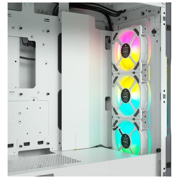 CORSAIR Boîtier PC iCUE 5000T RGB ATX moyen-tour - Blanc (CC-9011231-