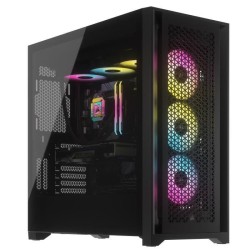 Boitier PC - CORSAIR - iCUE 5000D RGB Airflow - Moyen-tour - 3 ventilateurs AF120 RGB ELITE - Noir