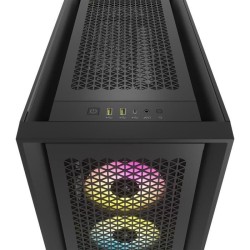 Boitier PC - CORSAIR - iCUE 5000D RGB Airflow - Moyen-tour - 3 ventilateurs AF120 RGB ELITE - Noir