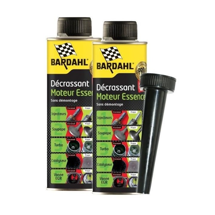 BARDAHL Pack Décrassant moteur Essence 5 en 1 le turbo, la vanne EGR,