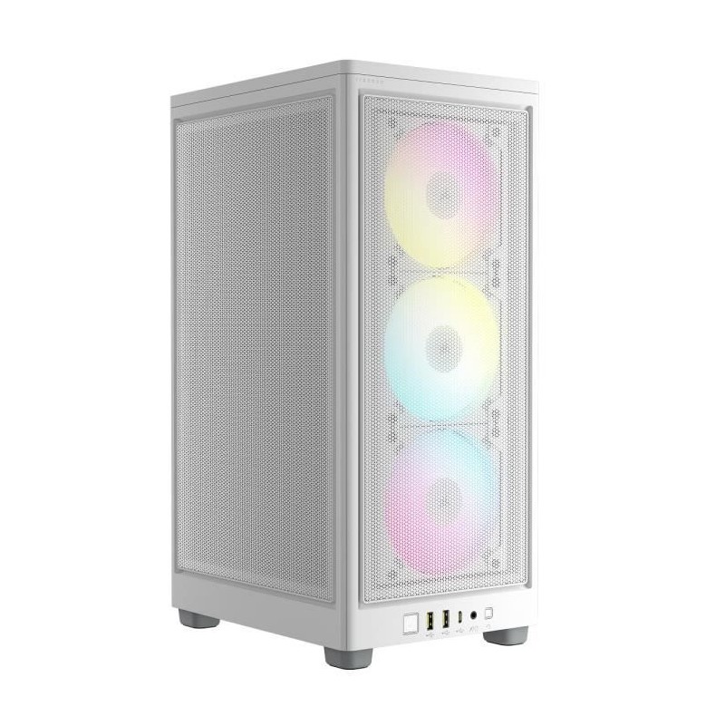 Boitier PC - CORSAIR - iCUE 2000D RGB Airflow - Mini ITX - 3 ventilateurs AF120 RGB SLIM inclus - Blanc - (CC-9011247-WW)