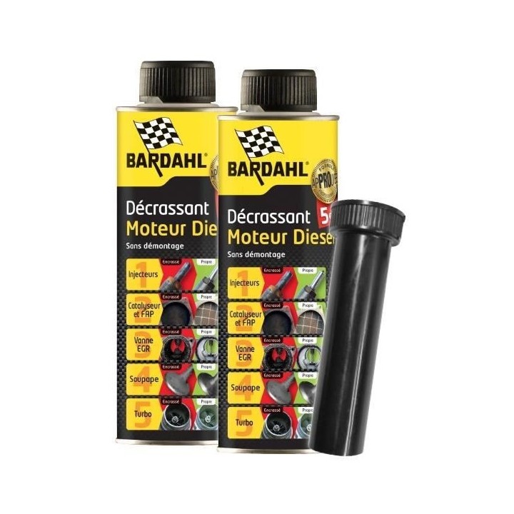 BARDAHL Pack Décrassant moteur Diesel 5 en 1 Décrasse sans démontag