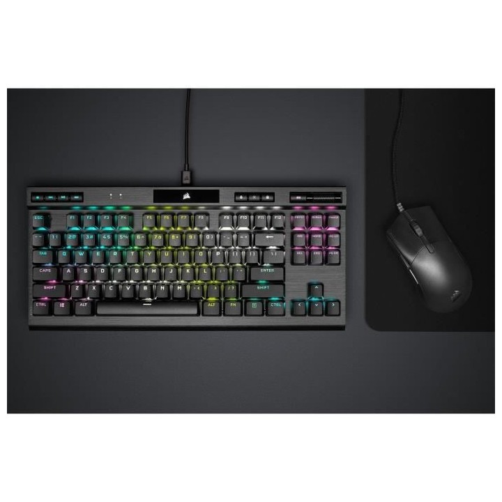 CORSAIR Clavier gamer K70 TKL RGB CS MX Red (CH-9119010-FR)