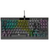 Corsair clavier gaming optique-mécanique K70 RGB TKL Champion Series rétroéclairage OPX noir (CH-911901A-FR)