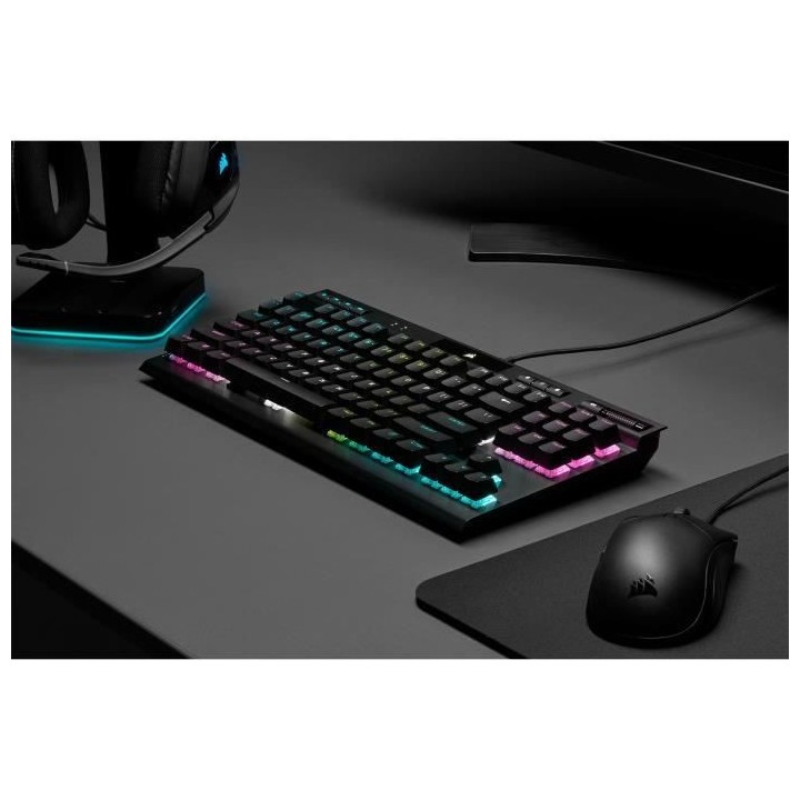 Corsair clavier gaming optique-mécanique K70 RGB TKL Champion Series