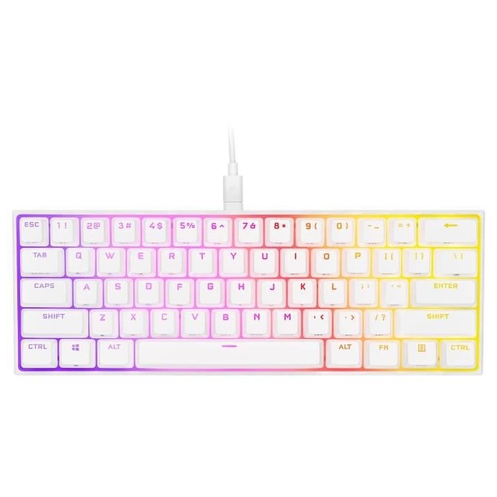 CORSAIR clavier K65 RGB Mini 60% Mechanical Gaming - Blanc (CH-9194110
