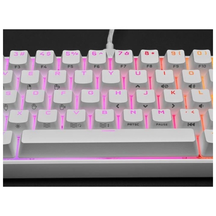 CORSAIR clavier K65 RGB Mini 60% Mechanical Gaming - Blanc (CH-9194110
