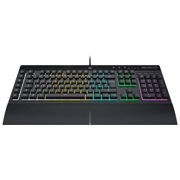 Clavier Gamer - AZERTY - CORSAIR - K55 RGB Pro - Numérique - Dôme en